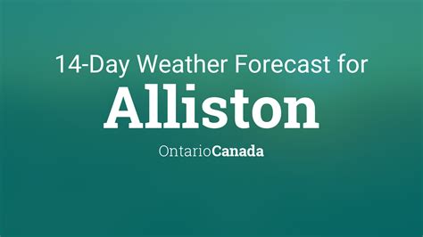 alliston ontario weather forecast